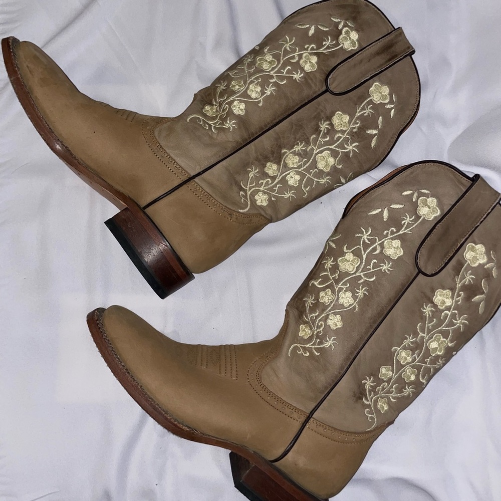 Tanner Mark Brown Cowgirl Boots